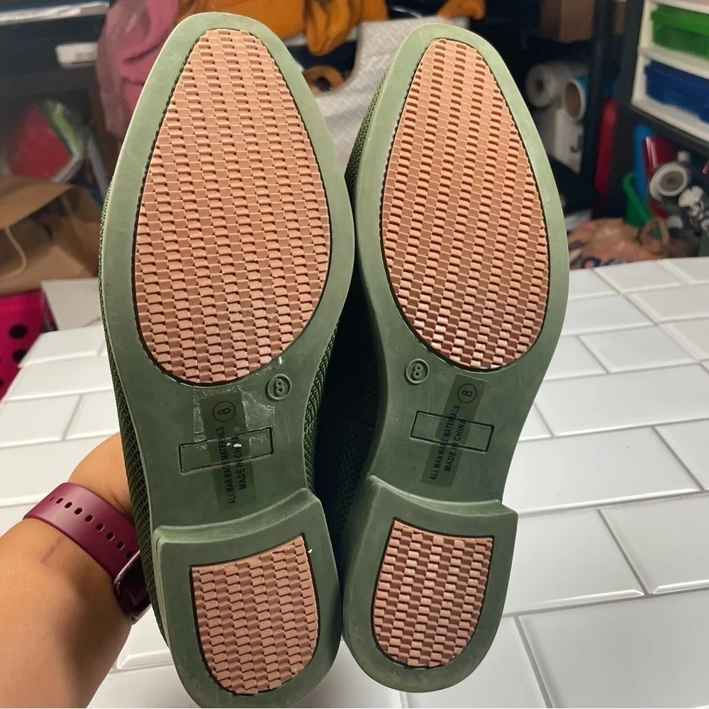 Men's Jeko‎ Green Mesh Slip-On Loafers Driving Shoes Size 8